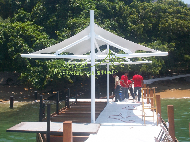 velaria instalada en muelle acapulco